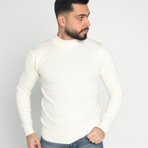 بلوفر برقبة عالية من التريكو