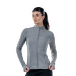 Gray slim-fit jacket with full zip