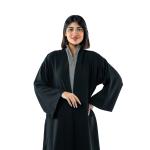 عباية كلاسيكية مفتوحة الأمام بأكمام واسعة