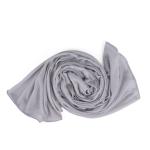 Cotton and Chiffon Scarf with Fine Stitch Edges - Smoke Taupe