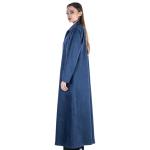 Oversized long coat with side pockets
