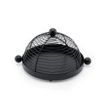 Metal Food Cover with Tray – Modern Wire Dome - spherical handles