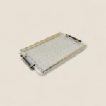 Acrylic Tray with Gold & Black Handles