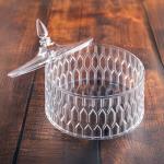 Elegant Crystal Candy Bowl with Decorative Secure-fit Lid