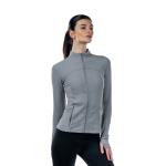 Gray slim-fit jacket with full zip