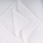 Cotton and Polyester Scarf with Fine Stitch Edges - White