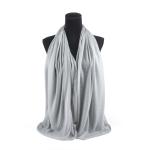 Cotton and Chiffon Scarf with Fine Stitch Edges - Light Pista