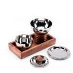 Stainless Steel Incense Burner and Storage Bowl Set