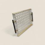 Acrylic Tray with Gold & Black Handles
