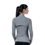 Gray slim-fit jacket with full zip