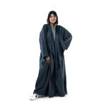 عباية مفتوحة بزخارف مع شال مطابق