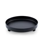 Modern Round Metal Tray with Elevated Base