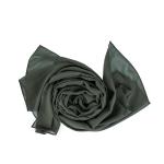 Cotton and Polyester Scarf with Fine Stitch Edges - Olive Green