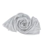 Cotton and Chiffon Scarf with Fine Stitch Edges - Light Pista