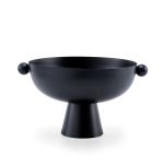 Modern Decorative Bowl with Pedestal Base and Side Handles