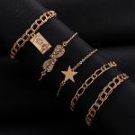 Artificial Starry Elegance Bracelet Set 5pcs
