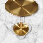 Modern Glass & Gold Serving Tray