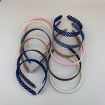 Diamond-Cut Textured Plastic Headbands – Matte Finish set of 12pcs
