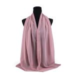 Cotton and Polyester Scarf with Fine Stitch Edges - Peach