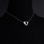 Artificial Eternal Silver Heart Necklace