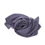 Cotton and Polyester Scarf with Fine Stitch Edges - Charcoal Grey