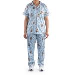 Paisley Print Satin Pajama Set, Soft & Breathable