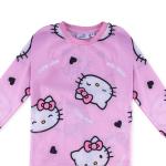 Girls Pajama Set – Pink Hello Kitty Graphic & Ribbed Cuffs