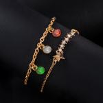 Artificial Glamorous Multi-Layer Link Bracelet Set 5pcs