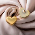 Artificial High-Polish Textured Dome Earring