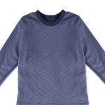 Boys Long Sleeve Thermal Pajama Set – Charcoal with Contrast Cuffs