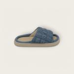 Women’s Fuzzy Comfort Slides – Textured Strap Design