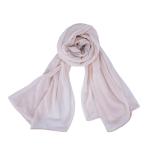 Cotton and Chiffon Scarf with Fine Stitch Edges - Peach