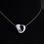 Artificial Eternal Silver Heart Necklace