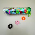 Neon Matte Spiral Hair Ties Set