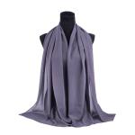 Cotton and Polyester Scarf with Fine Stitch Edges - Charcoal Grey