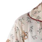Paisley Print Satin Pajama Set, Soft & Breathable