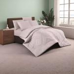 Mora Spain Serene Square 6-Piece Bedding Set – Matte Quilted Grid & Modern Tranquil Look (Star Line)
