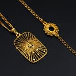 Artificial Vintage Sunburst Filigree Statement Jewelry Set
