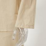 Casual plus size non-stretch solid pocket loose breathable homewear sets