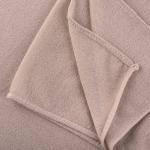Chiffon and Cotton Scarf with Fine Stitch Edges - Khaki