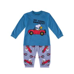 Boys Pajama Set – Snoopy Car Print & Crew Neck