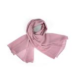 Cotton and Polyester Scarf with Fine Stitch Edges - Peach
