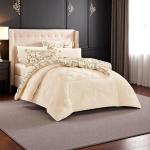 Mora Spain Ivory Bloom 6-Piece Comforter Set – Floral Reversible Design & Quilted Elegance (DAPHNE)
