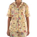 Paisley Print Satin Pajama Set, Soft & Breathable