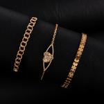 Artificial Butterfly & Classic Chain Bracelet Set 5pcs