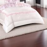 Blossom Charm 8-Piece Comforter Set – Embroidered Satin with Floral Reversible Print