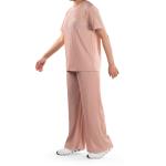 Ribbed Texture Loungewear Set – Embroidered Chest & Relaxed Fit