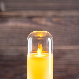 LED Flameless Candle with Glass Cover