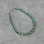 Turquoise & Pearl Beaded Necklace
