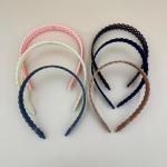Diamond-Cut Textured Plastic Headbands – Matte Finish set of 12pcs